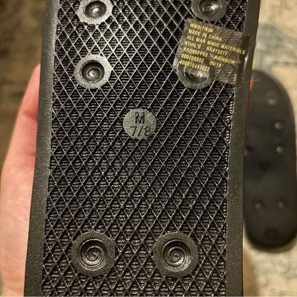 Rainbow Slide Sandals / Size Medium 7/8 - Picture 3 of 3